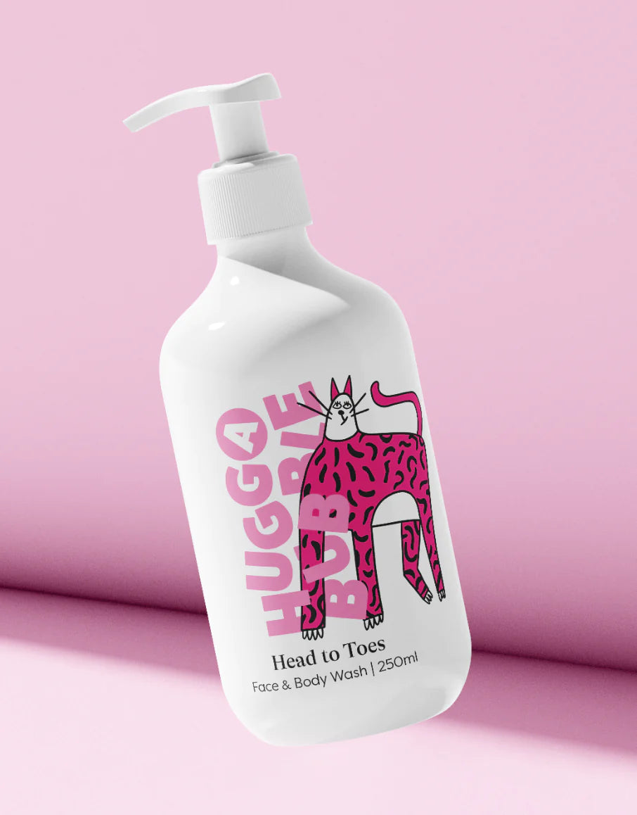 Huggabubble Head to Toes Face and body wash  |  250ml