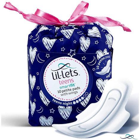 Lil-Lets Teens Ultra Night 10 Towels with Wings
