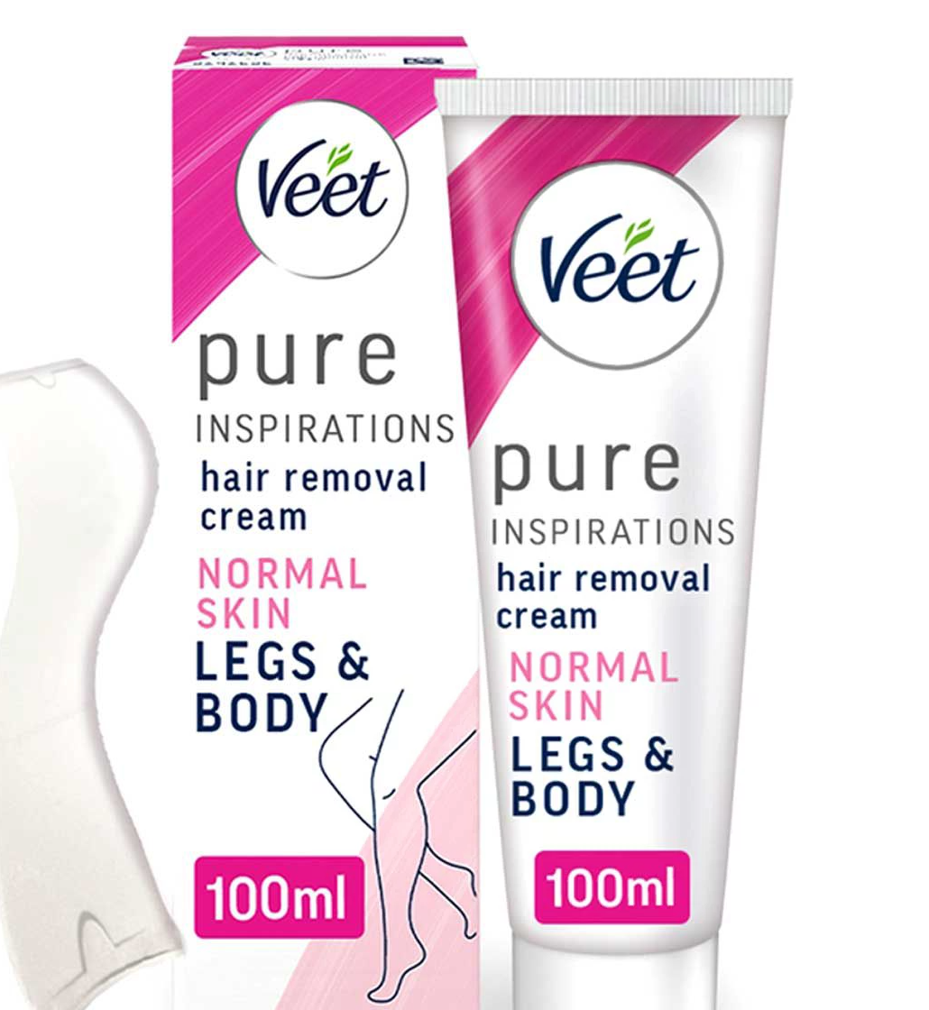 Veet Pure Hair Removal Cream Body & Legs for Normal Skin 100ml