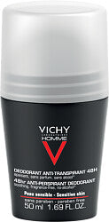 Vichy  Homme 48hr Anti Perspirant Sensitive Skin Deodorant Roll-on 50ml