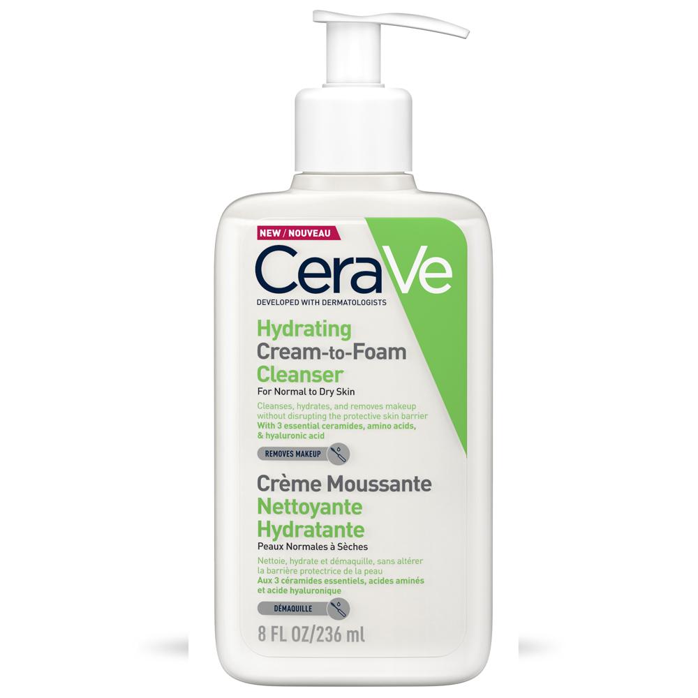 CeraVe Hydrating Cream-to-Foam Cleanser (236ml)