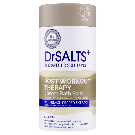 Dr Salts Post Workout Therapy Epsom Bath Salts 750g